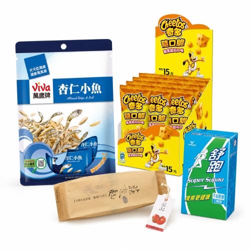【中元普渡】福氣滿箱4件組(萬歲牌/奇多/靜思書軒/舒跑)