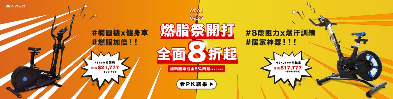 XTERRA 全面8折再回饋5%樂透金