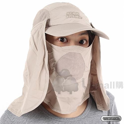 (STAH004-KHA) 抗UV遮陽休閒帽(臉肩頸部防曬設計)(卡其)