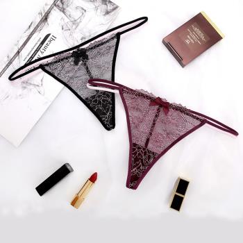 撞色蕾絲女士透明無痕蝴蝶結腰帶