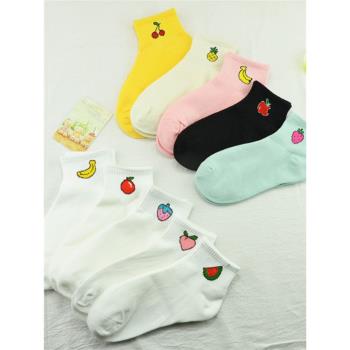 襪子女T463韓國可愛水果四季襪子