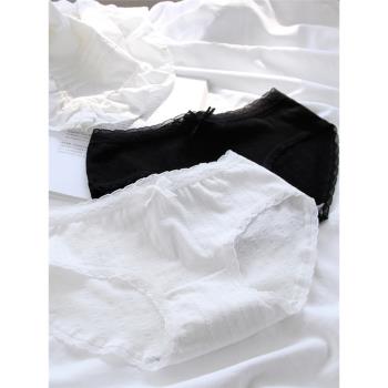 黑白lolita可愛日系夏季薄款內褲