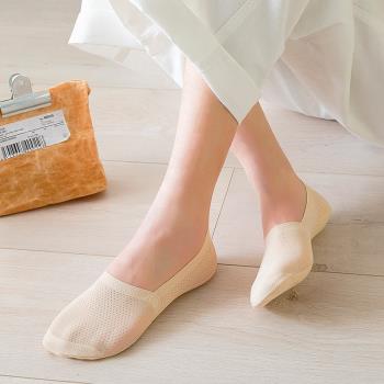 冰絲船襪女韓國夏季薄款淺口襪子純棉底硅膠防滑網孔透氣隱形襪套