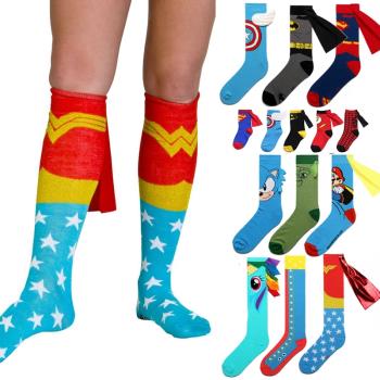 超人蝙蝠俠美隊披風耳朵長筒襪