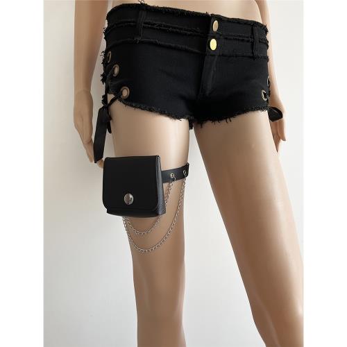 亞文化COS特工皮質鏈條防滑腿環包朋克可調節大腿裝飾品綁帶性感