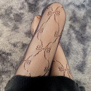 潮黑絲鏤空酷女孩小眾設計感網襪