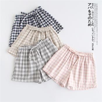Versatile casual printed plaid home shorts 印花格子家居短褲