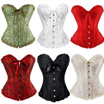 2022 new court shapewear multicolor jacquard lace corset