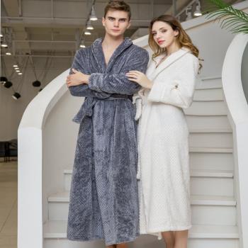 couple thick pajamas bathrobe 2022浴袍加厚加長情侶睡袍家居服