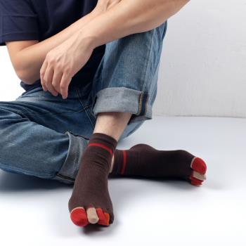個性男士分腳趾棉短襪運動五指