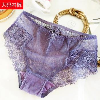 特大碼透氣柔軟性感中高腰蕾絲