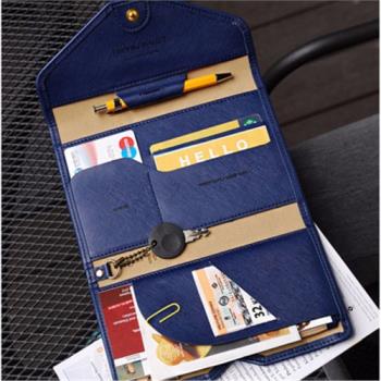 PU超薄旅行機票夾實用手拿護照包