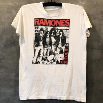 Ramones雷蒙斯樂隊搖滾oldschool街頭復古短袖潮流休閑質感T恤男