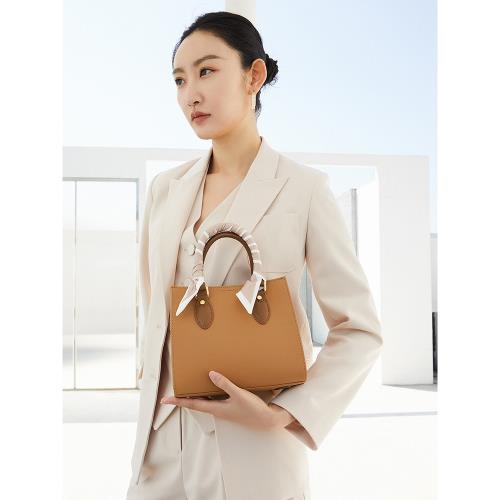 手提包包女大容量高級感真皮2025新款簡約百搭單肩包輕奢斜挎包包