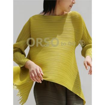 ORSOtogo褶皺寬松t恤女bf風上衣設計師原創女裝品牌大碼純色