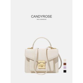 CandyRose官網正品 CR郵差包包女斜挎2022新款小眾設計高級感包包