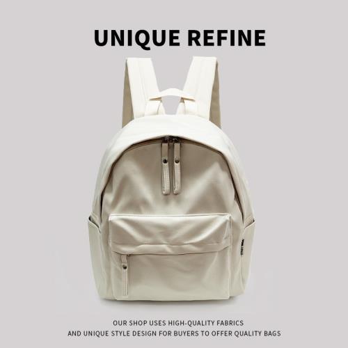 韓版簡約書包女大學生上課包2023新款雙肩包森系旅行背包女電腦包