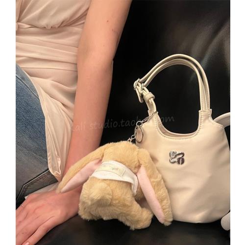 韓國小眾簡約時尚手提芭蕾包2026春季新品甜美bonn印花單肩腋下包