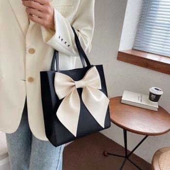 Large-capacity bow bag womens autumn fashion tend shoulder