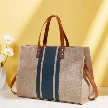 Womens Bags Large Capacity Handbag Urban Simple Cotton Line