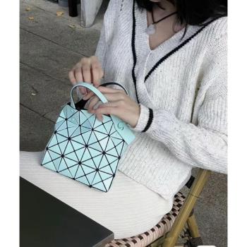 日本同款幾何菱格小方包2023夏新款迷你手拎包女手提包單肩鏈條包