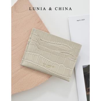韓國東大門bucks&leather超薄卡包鱷魚紋真皮駕駛證卡夾錢包ins潮