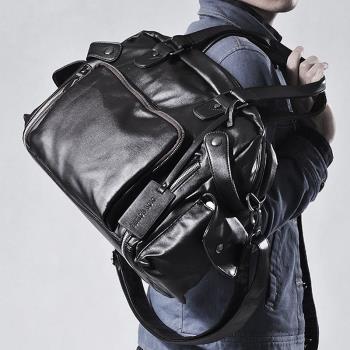 男包休閑單肩包斜挎包手提包男士皮包背包商務旅行包潮大容量新款