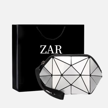 2023新款可愛小包包菱格包化妝包韓國幾何立體零錢包手拿包收納包