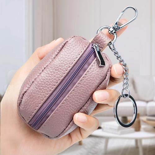 大容量鑰匙包女士真皮家用收納鎖匙包手拿軟皮小包拉鏈零錢包一體