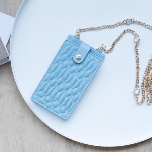 繆家羊皮褶皺手機包包女夏2022新款輕便斜挎小包鏈條斜背裝手機袋