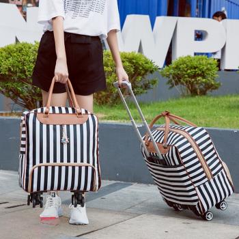 女短途旅遊行李袋輕便網紅拉桿包