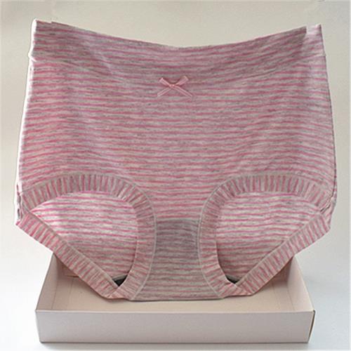 彩田花仙子內褲女石墨烯氧護莫代爾棉條紋高腰大碼21028包臀抗菌