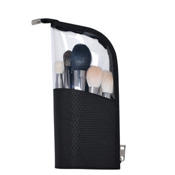 Makeup Bag Brush Holder Pencil Case Zipper Closure Stand-up