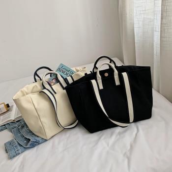 包包女韓版簡約時尚街拍帆布包包