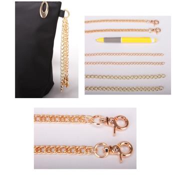 dy包包鐵鏈五金配件包包肩帶鏈條金色鎖鏈勾扣金屬DIY飾品包包鏈