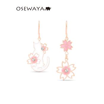 osewaya貓咪耳夾女可愛日系櫻花