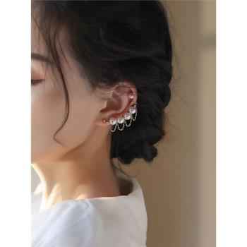 賽賽莉安超美小眾設計珍珠耳掛