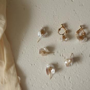 小眾美產14k包金女巴洛克珍珠