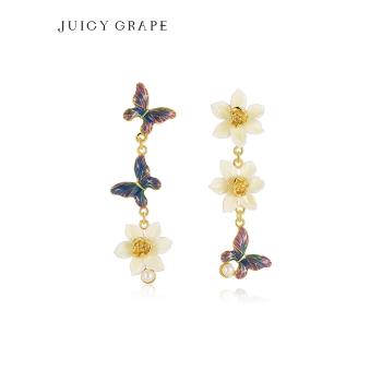 Juicy Grape原創設計蝴蝶女耳釘