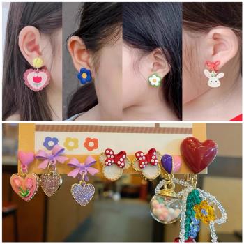 女孩韓國可愛時尚公主兒童耳環