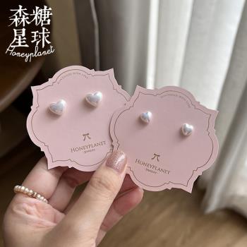 森糖星球ins 14k包金耳針女珍珠