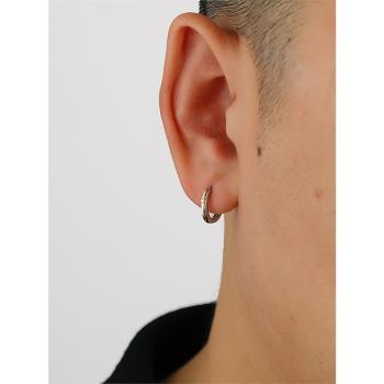 YiJian 925純銀耳環男撞色星星耳扣女耳釘簡約時尚ins高級耳飾