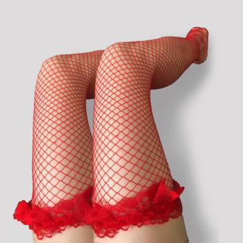 襪子女性感立體蕾絲花邊吊帶網襪