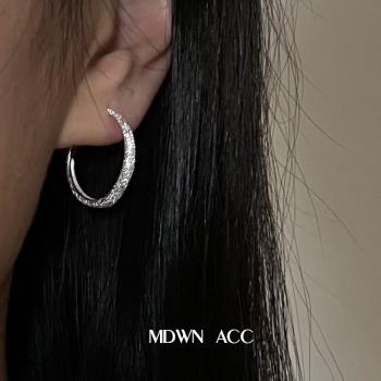 純銀波光粼粼系列璀璨簡約耳環