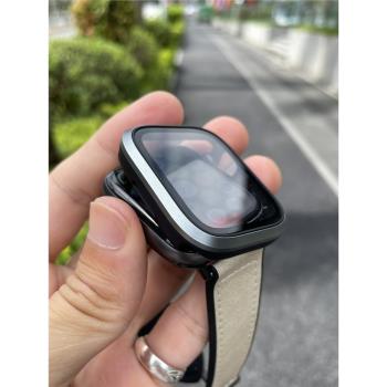 卡客 金屬殼玻璃膜一體適用蘋果手表iwatch保護殼s8765表殼鋁合金