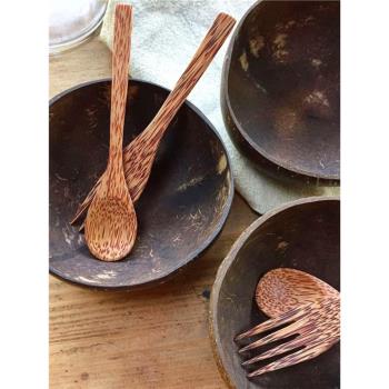 椰子碗創意沙拉碗椰子殼碗思慕雪ins碗早餐燕麥碗麥片碗北歐情侶