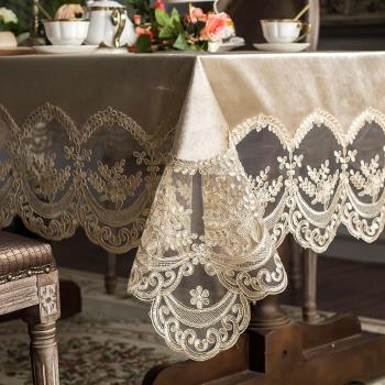 歐式蕾絲桌布布藝長方形家用餐桌布ins茶幾臺布北歐餐桌椅子套罩