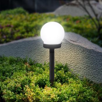 太陽能草坪燈戶外防水地插式庭院景觀花園氛圍裝飾led圓形球泡燈