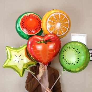 鋁膜水果氣球西瓜草莓火龍果橙子奇異果幼兒園學校兒童地推小禮品