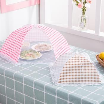 菜罩單個桌罩可折疊迷你小型防蠅廚房蓋子菜飯飯菜小號家用夏季
